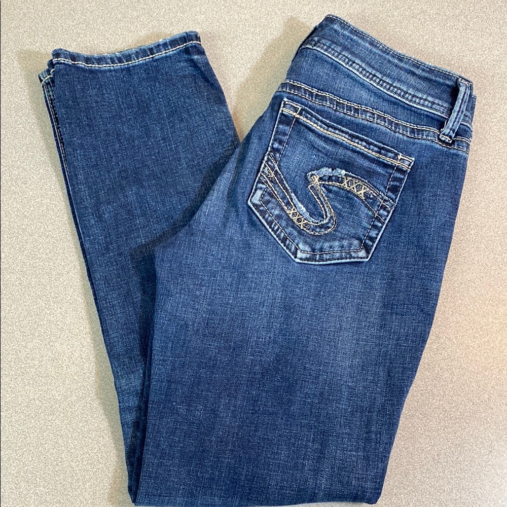 Silver Jeans Women's Elyse Straight Leg Indigo Denim - Picture 1 of 13